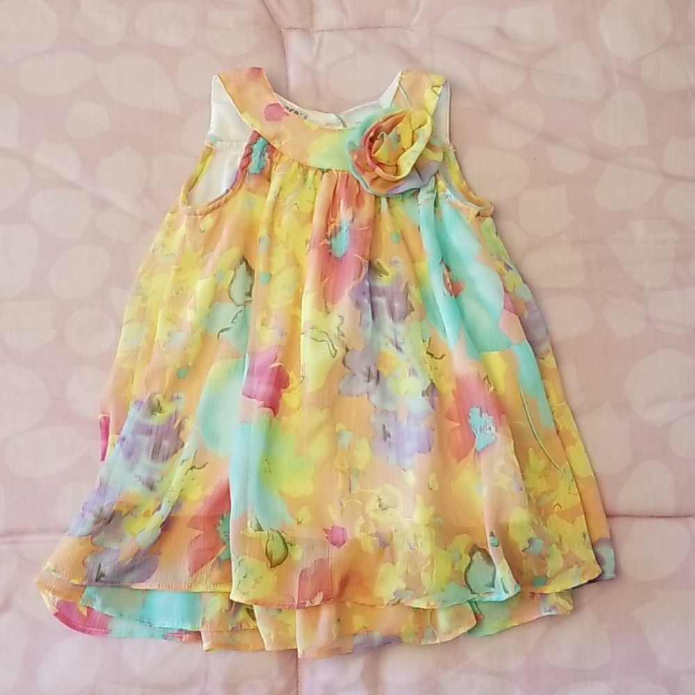 Blueberi Boulevard Baby Girl Chiffon Swing Dress